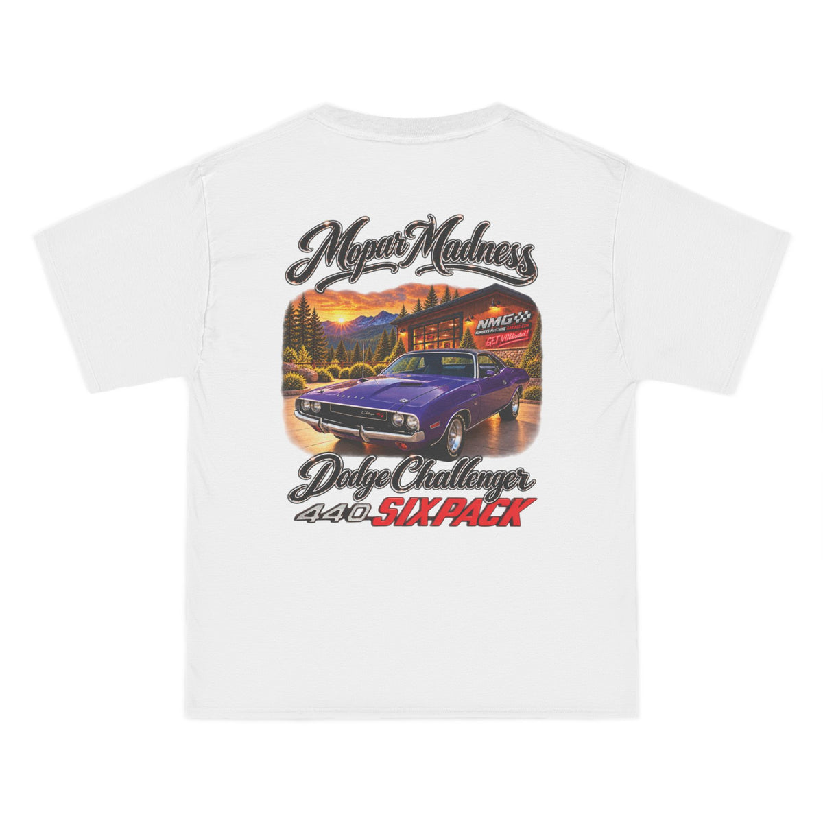 Numbers Matching Garage Mopar Madness Plum Crazy 1970 Dodge Challenger 440 Sixpack Graphic T-Shirt